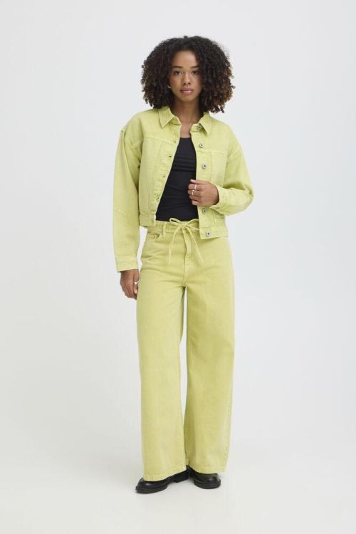 ICHI Denim Jacket (20125364/Lily Green) - WeekendMode