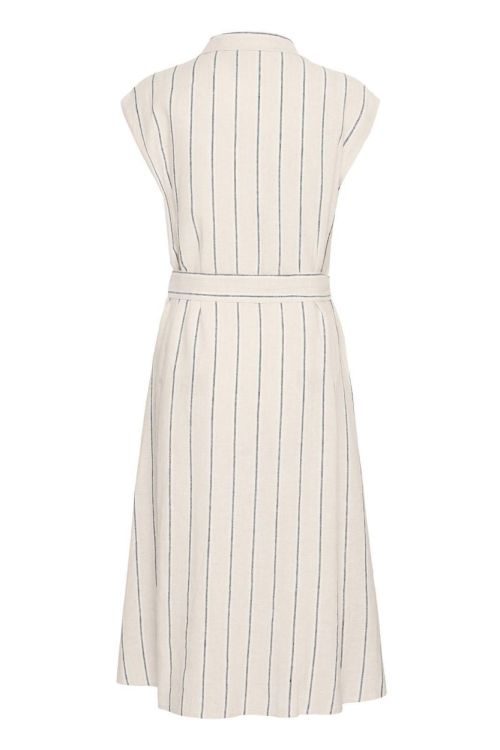ICHI Dress-light woven (20122928/Natural Ecru Stripe) - WeekendMode