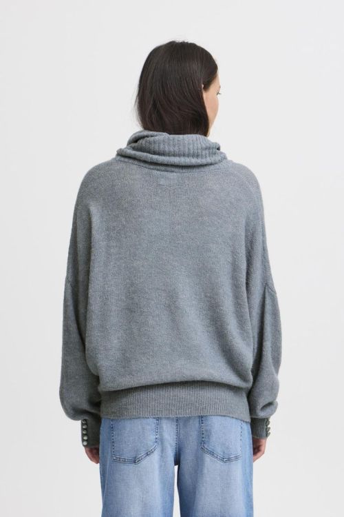 ICHI Knit Pullover (20121996/Blue Mirage) - WeekendMode