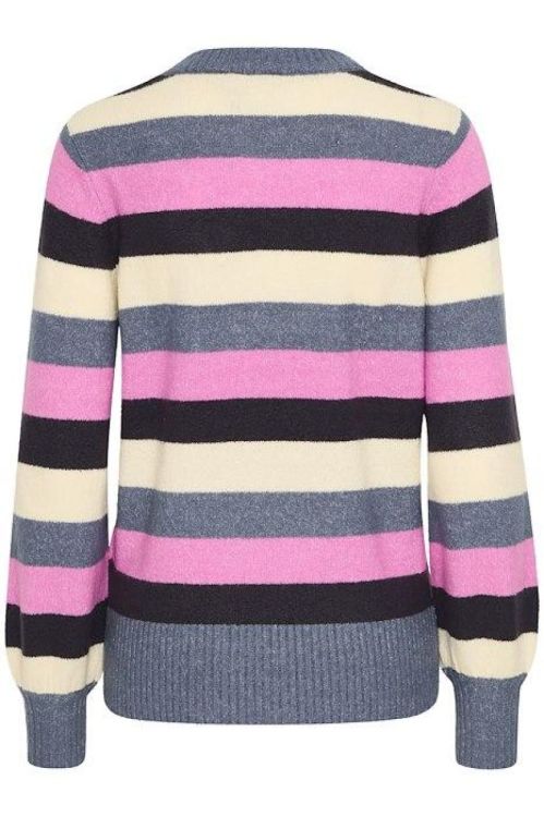 ICHI Knit Pullover (20121529/Multi color stripe) - WeekendMode