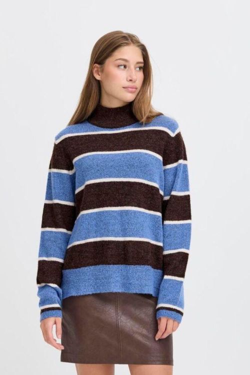 ICHI Long sleeve (20124545/COFFEE BEAN STRIPE) - WeekendMode