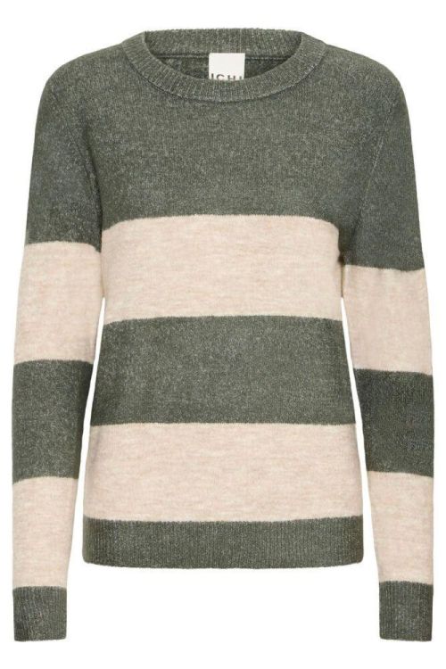 ICHI Long sleeve (20124080/RIFLE GREEN STRIPE) - WeekendMode