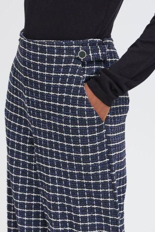 ICHI Pants (20124272/PATRIOT BLUE CHECK) - WeekendMode