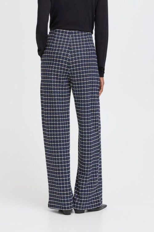 ICHI Pants (20124272/PATRIOT BLUE CHECK) - WeekendMode