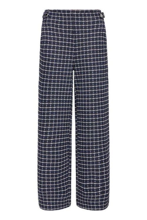 ICHI Pants (20124272/PATRIOT BLUE CHECK) - WeekendMode