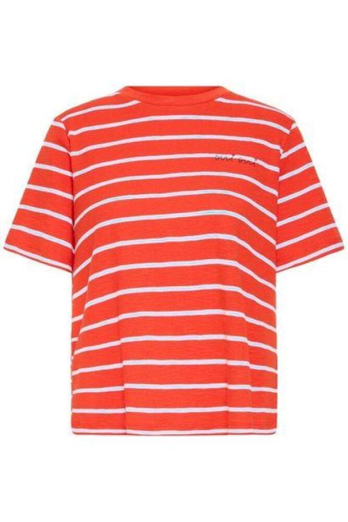 ICHI Short sleeve (20125540/FIERY RED / POWDER BLUE) - WeekendMode
