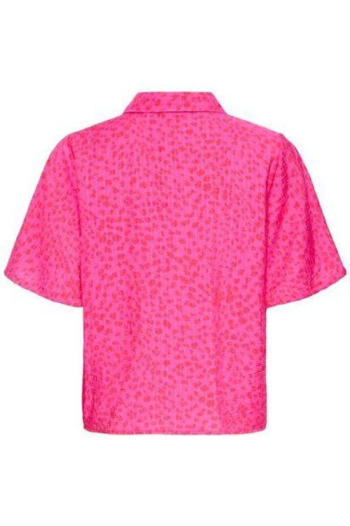 ICHI Short sleeve (20125930/VERY BERRY/FIERY RED DOT) - WeekendMode