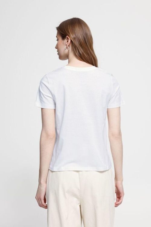 ICHI Short sleeve (20125984/CLOUD DANCER/LIGHT GRASS GREEN) - WeekendMode