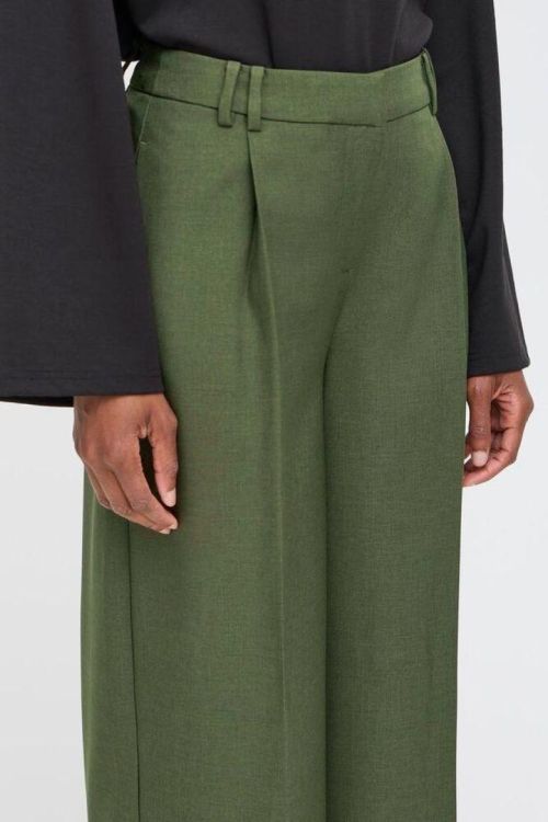ICHI Suiting Pants (20124230/Rifle Green Melange) - WeekendMode