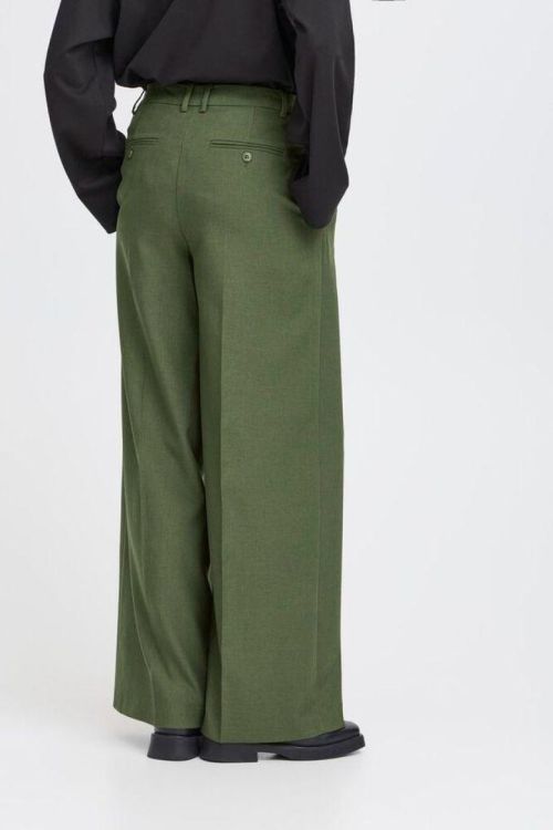 ICHI Suiting Pants (20124230/Rifle Green Melange) - WeekendMode