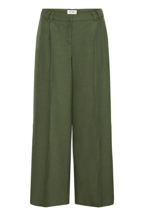 ICHI Suiting Pants (20124230/Rifle Green Melange) - WeekendMode