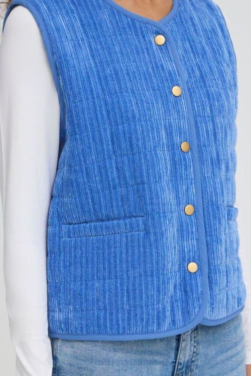 ICHI Waistcoat (20125234/Nebulas Blue) - WeekendMode