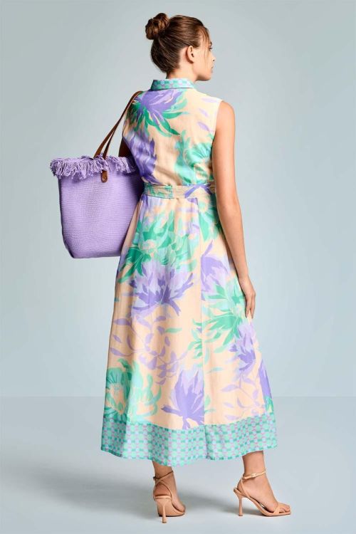 Iconique Kate Maxi Shirt Dress (IC26-065-MLT) - WeekendMode