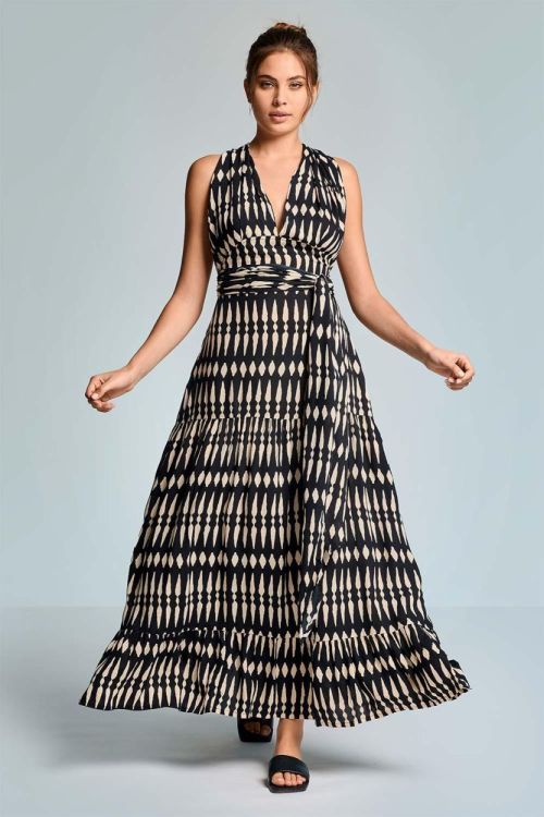 Iconique Savannah Halterneck Dress (IC26-112-MLT) - WeekendMode