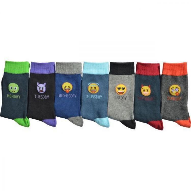 Intersocks 7-pack kids kousen Emoji (534-E-AMUSE) - WeekendMode