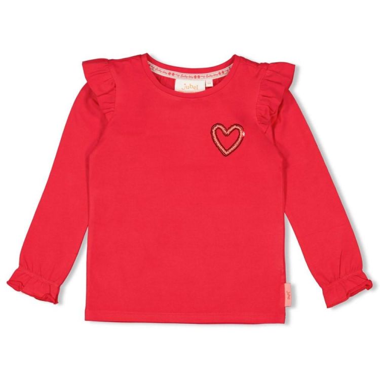 Jubel Longsleeve - Queen Of Hearts (91600436/Rood) - WeekendMode