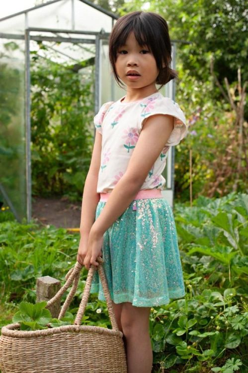 Jubel Pailetten rok - Rolling into Spring (90600317/Groen) - WeekendMode