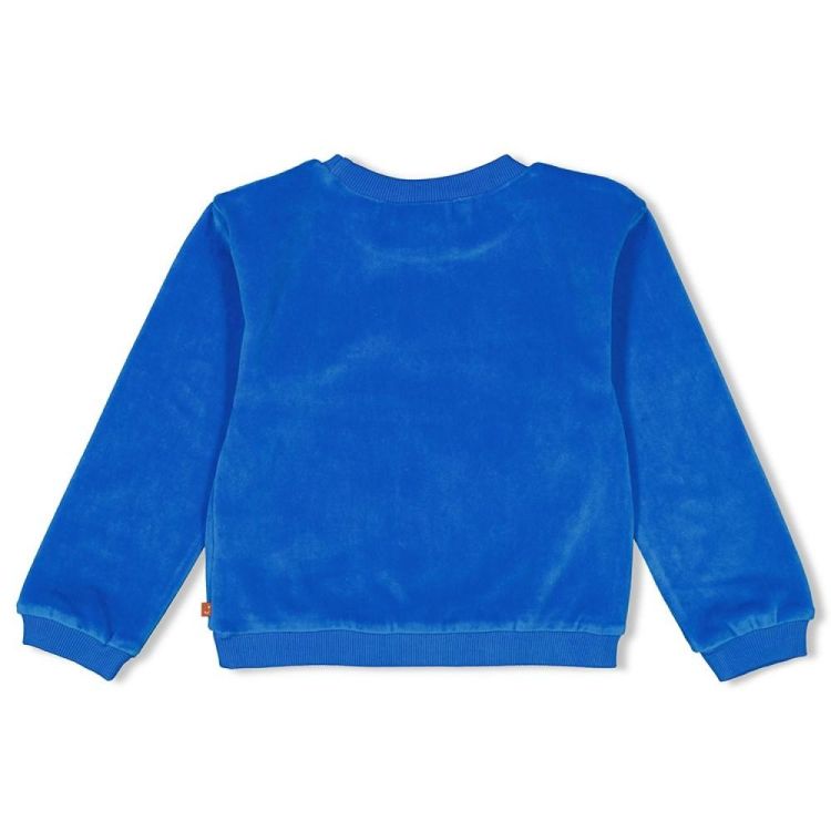 Jubel Sweater Velours - Amour Toujours (91600391/Blauw) - WeekendMode