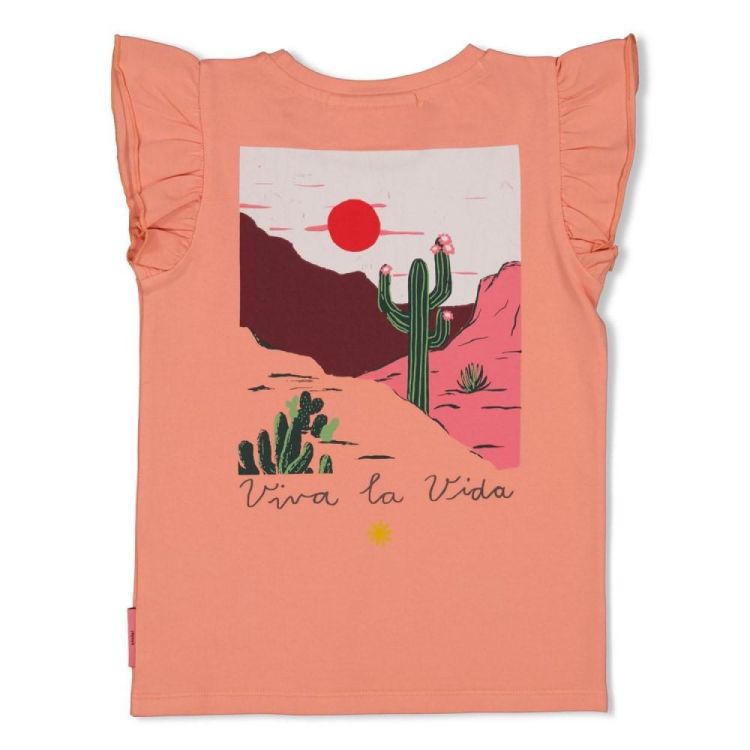 Jubel T-shirt met backprint - Salsa Sunset (91700436/Zalm) - WeekendMode