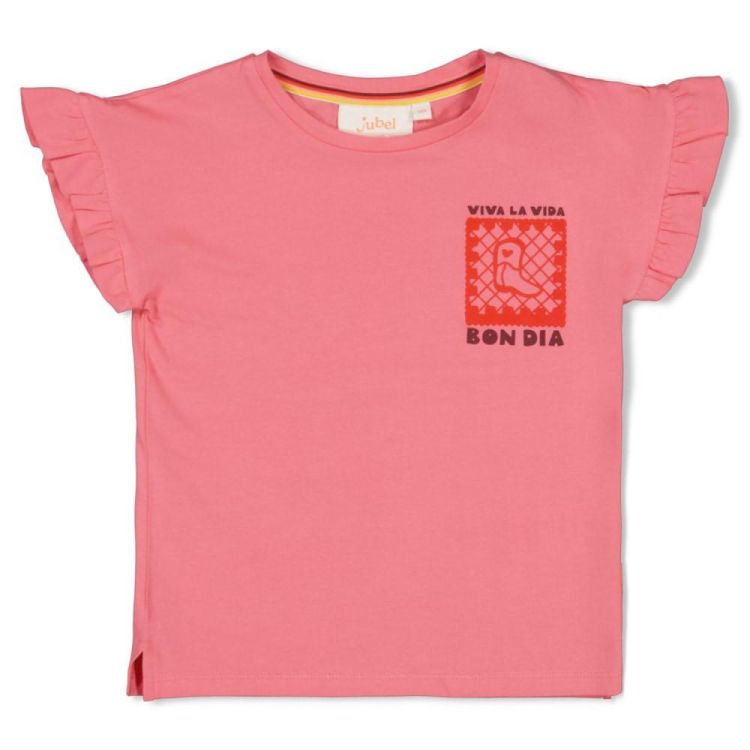 Jubel T-shirt met backprint - Salsa Sunset (91700439/Roze) - WeekendMode