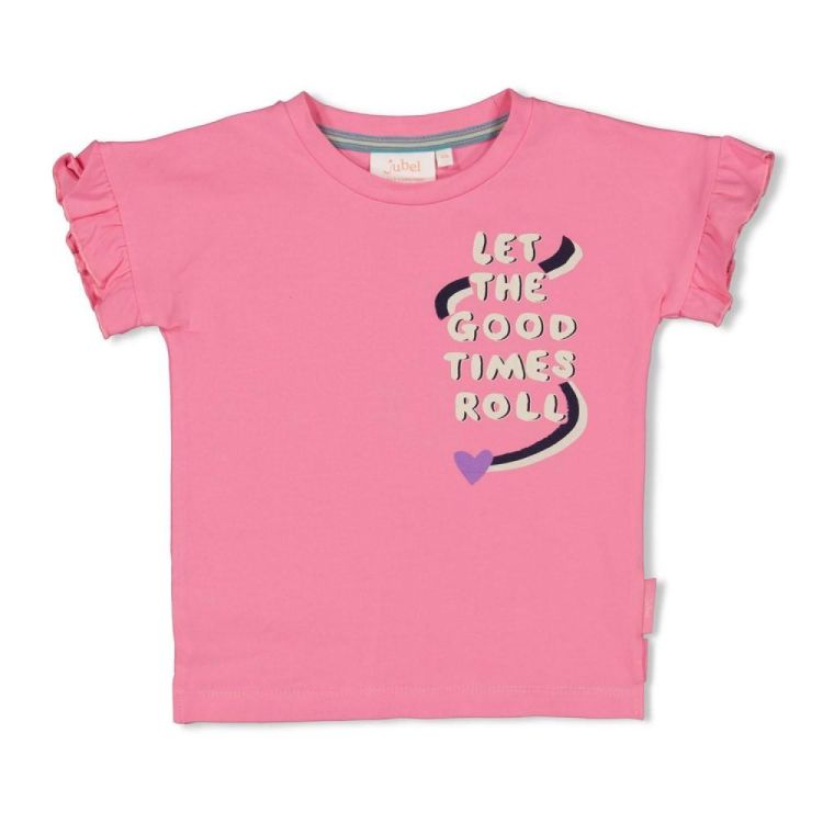 Jubel T-shirt - Rolling into Spring (91700429/Roze) - WeekendMode