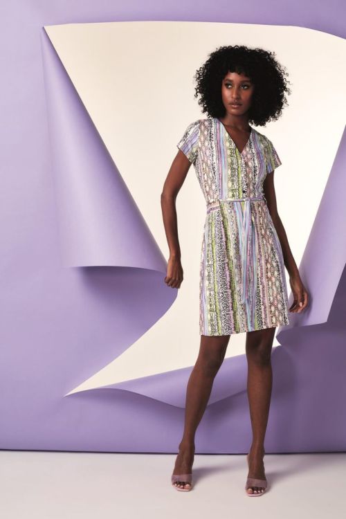 K-Design Dress short sleeves, print & strap (W360/P506) - WeekendMode