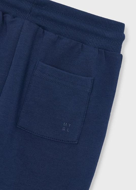 Mayoral Kids Basic cuffed fleece trousers (742/Navy) - WeekendMode