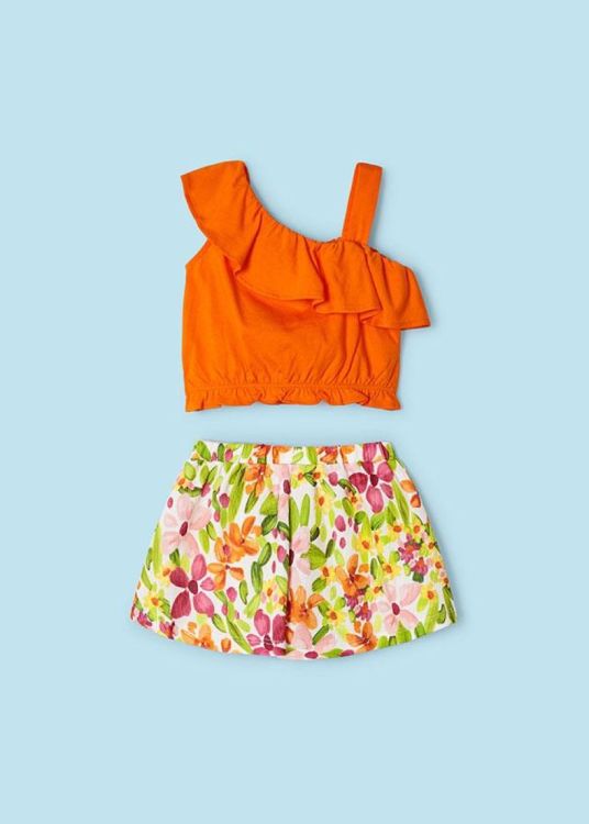 Mayoral Kids Crepe shorts set (6J.3262/Orange) - WeekendMode
