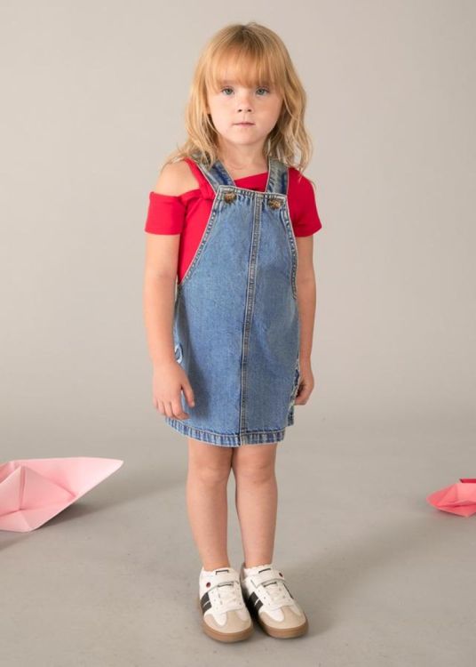 Mayoral Kids Denim overall skirt (3910/Medium) - WeekendMode