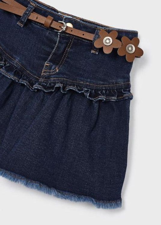 Mayoral Kids Denim skirt with belt (6F.4905/Dark) - WeekendMode