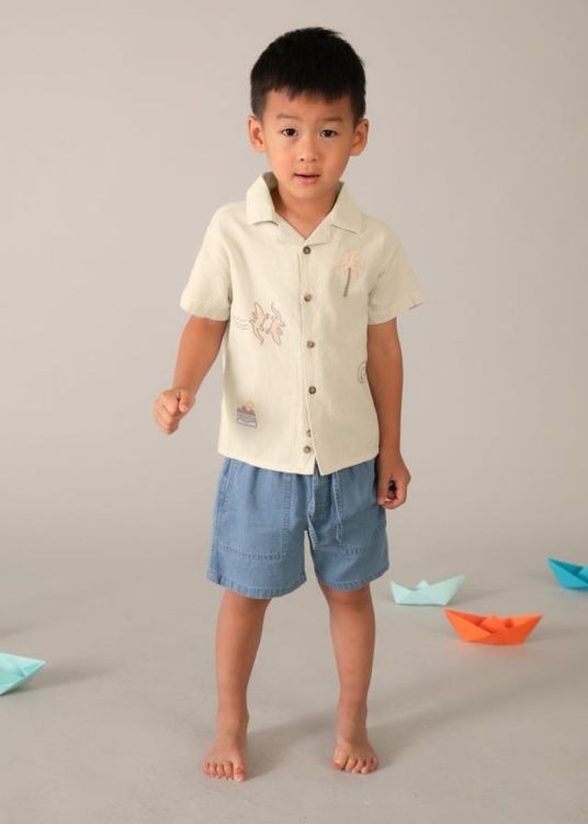 Mayoral Kids Embriodered shirt (3114/Linen) - WeekendMode