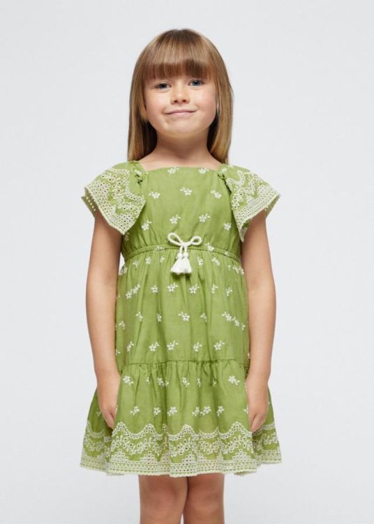 Mayoral Kids Embroidered dress (6F.3933/Apple) - WeekendMode