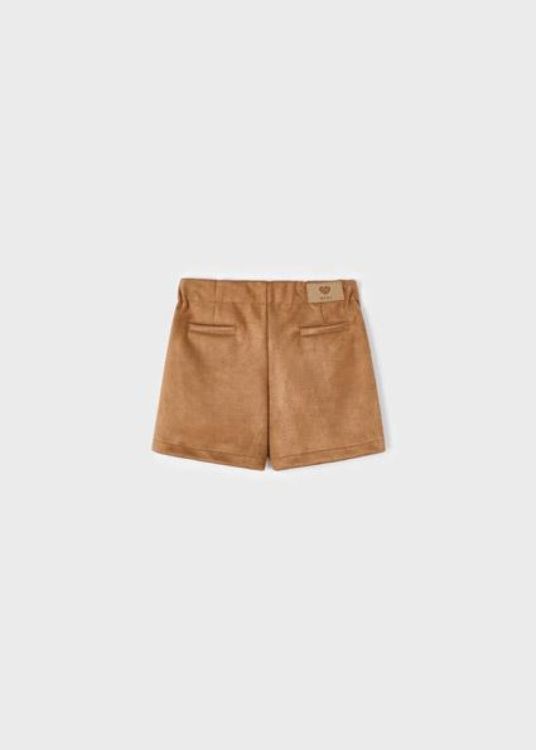Mayoral Kids Faux suede shorts (6E.4215/Cinammon) - WeekendMode