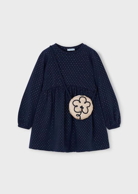 Mayoral Kids Fleece dress (6M.4926/Blauw) - WeekendMode