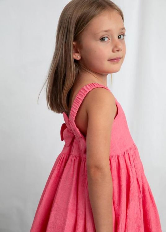 Mayoral Kids Flowers jacquard dress (3925/Geranium) - WeekendMode