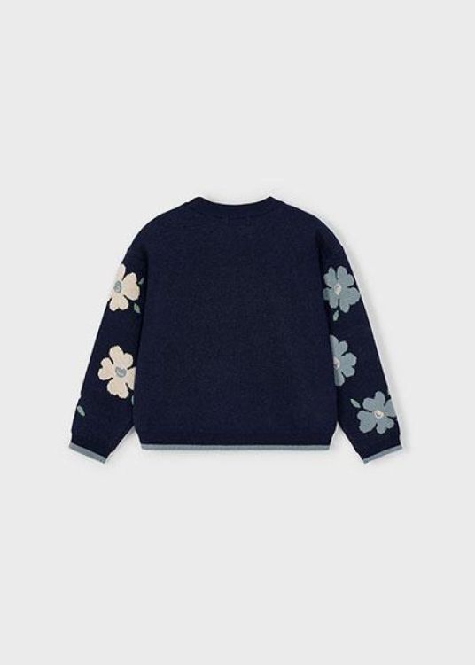 Mayoral Kids Jacquard jumper (6C.4303/Blauw) - WeekendMode