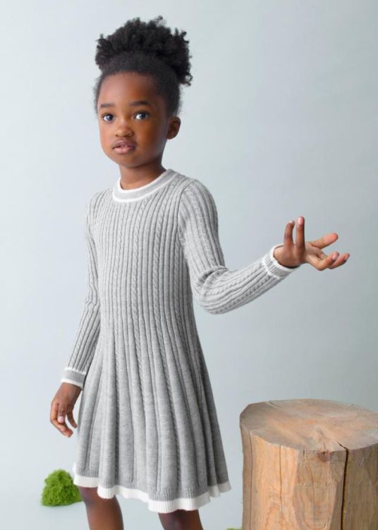 Mayoral Kids Knit dress (6K.4920/Grijs) - WeekendMode