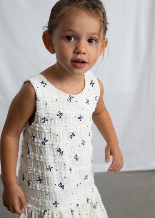 Mayoral Kids Knitted dress (3945/Natural) - WeekendMode