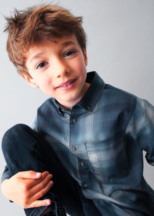 Mayoral Kids L/s checked shirt (5D.4127/Blauw) - WeekendMode