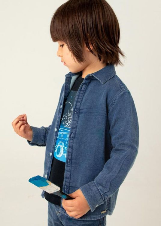 Mayoral Kids L/s denim shirt (5G.4112/Dark) - WeekendMode