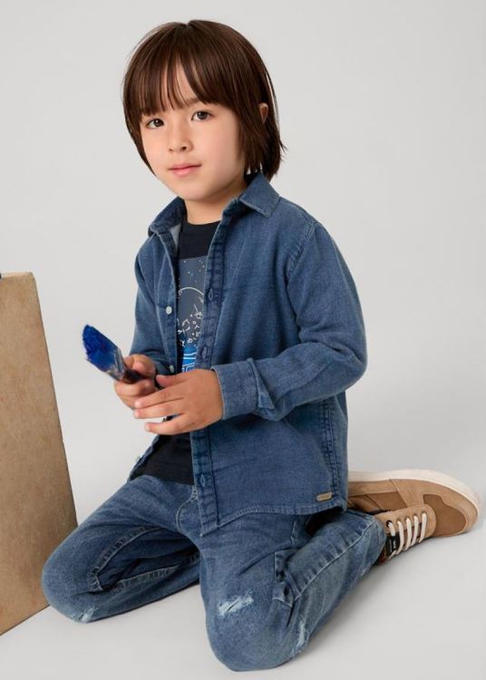 Mayoral Kids L/s denim shirt (5G.4112/Dark) - WeekendMode