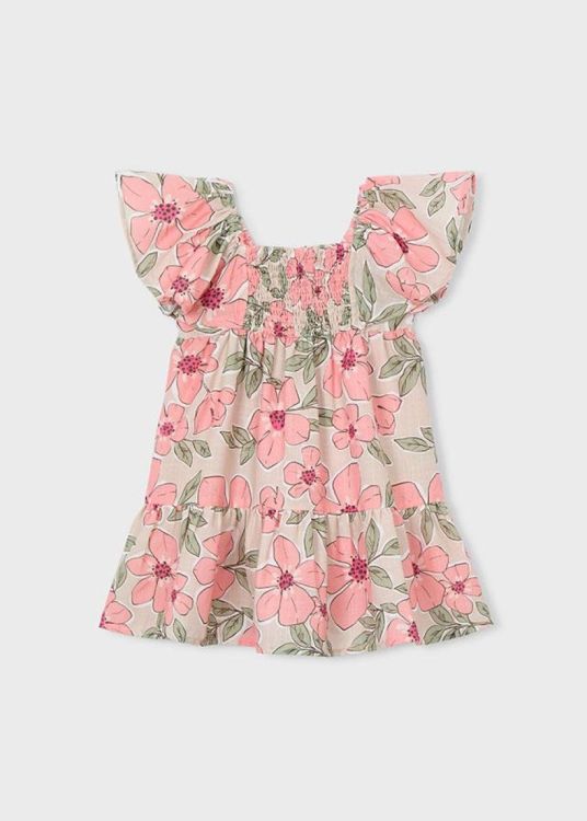 Mayoral Kids linen efect dres (3932/Tangerine) - WeekendMode