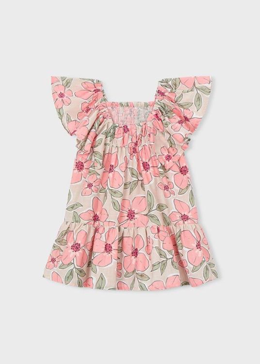 Mayoral Kids linen efect dres (3932/Tangerine) - WeekendMode