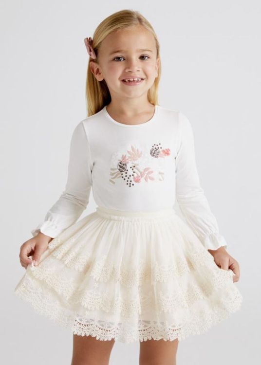 Mayoral Kids M. Tulle embroidered skirt (6H.3904/29) - WeekendMode