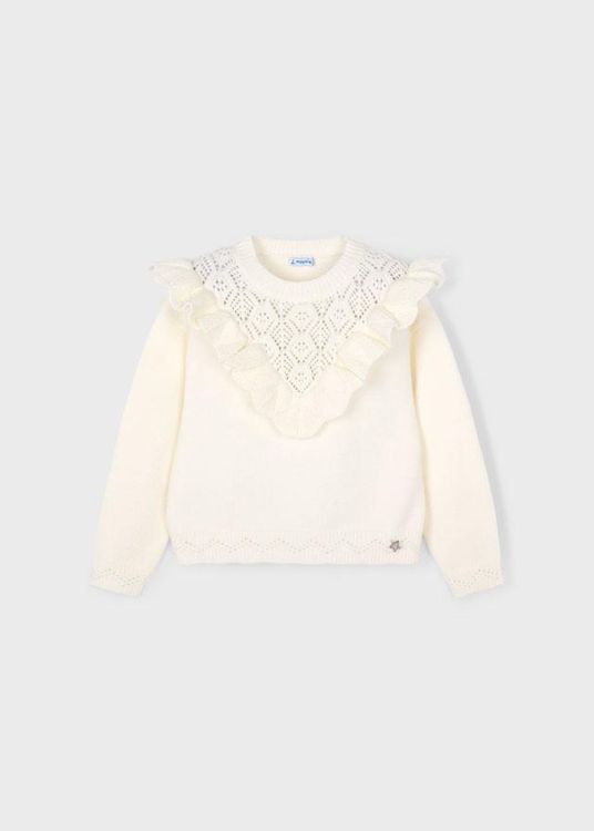 Mayoral Kids Open knit sweater (6F.4304/Beige) - WeekendMode