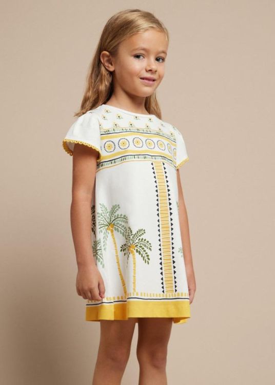 Mayoral Kids Printed dress (6N.3949/Honey) - WeekendMode