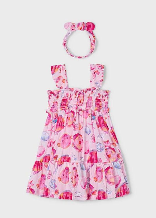 Mayoral Kids Printed dress (6P.3939/Magenta) - WeekendMode