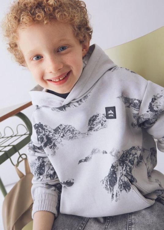 Mayoral Kids Printed pullover (5B.4403/Grijs) - WeekendMode