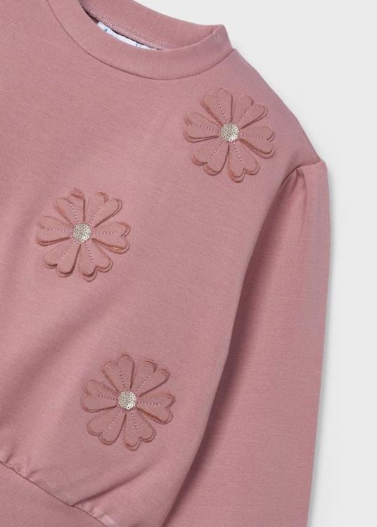 Mayoral Kids Pullover flower applique (6C.4478/Rose) - WeekendMode