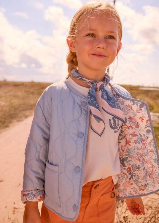 Mayoral Kids Reversible padded jacket (3452/Sky blue) - WeekendMode